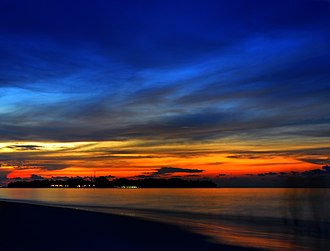 Coucher de soleil aux Maldives